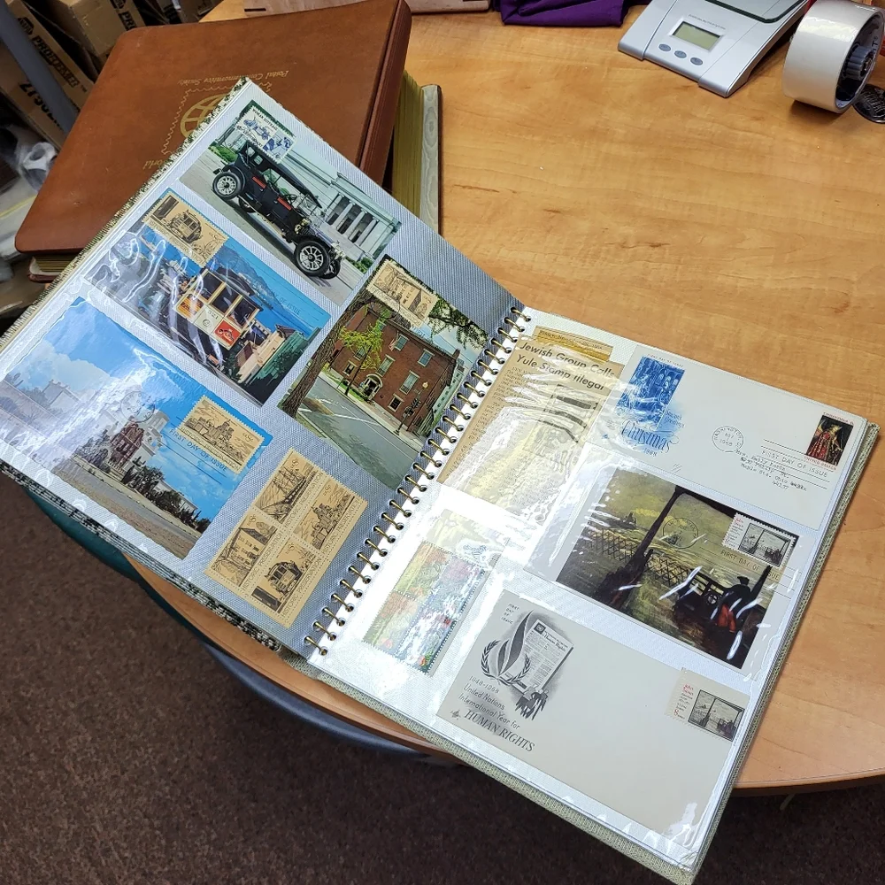 Stamp and post card custom collection, great for adding or starting a stamp